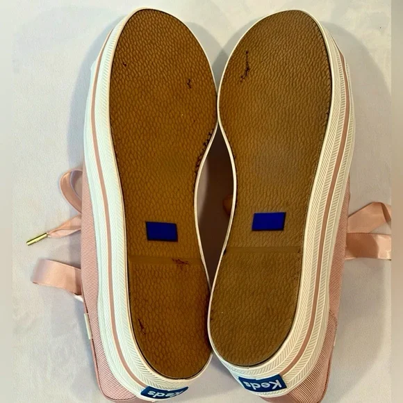 Kate Spade x Keds Triple Kick Pink Grosgrain Sneakers, ribbon laces, like new, 8 - Picture 12 of 16